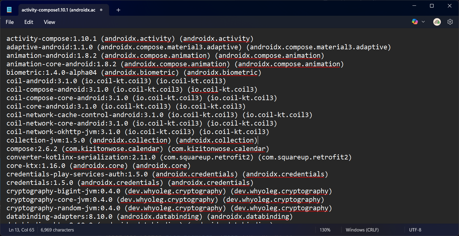 Copied Dependencies Example